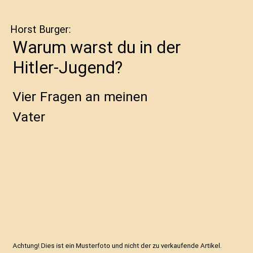 Warum warst der - warst, in